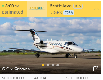 witorinek's tweet photo. @fastinfo Dzisiaj o 20 Speed wylatuje z Krakowa do Bratysławy - screen z Flightradar. To jest ten sam samolot, którym przyleciał z Wilna do Krakowa. https://t.co/2fP3gDz3UG