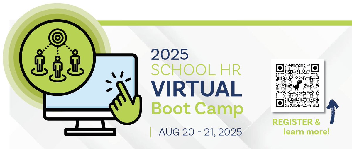 _AASPA_'s tweet image. Mark your calendars! The AASPA Virtual School HR Boot Camp is happening on August 20 -21. Enhance your HR knowledge, interact with industry experts and unlock new opportunities. Don&apos;t miss out—sign up now! #K12Talent 🔗aaspa.org/events/2025-vi…