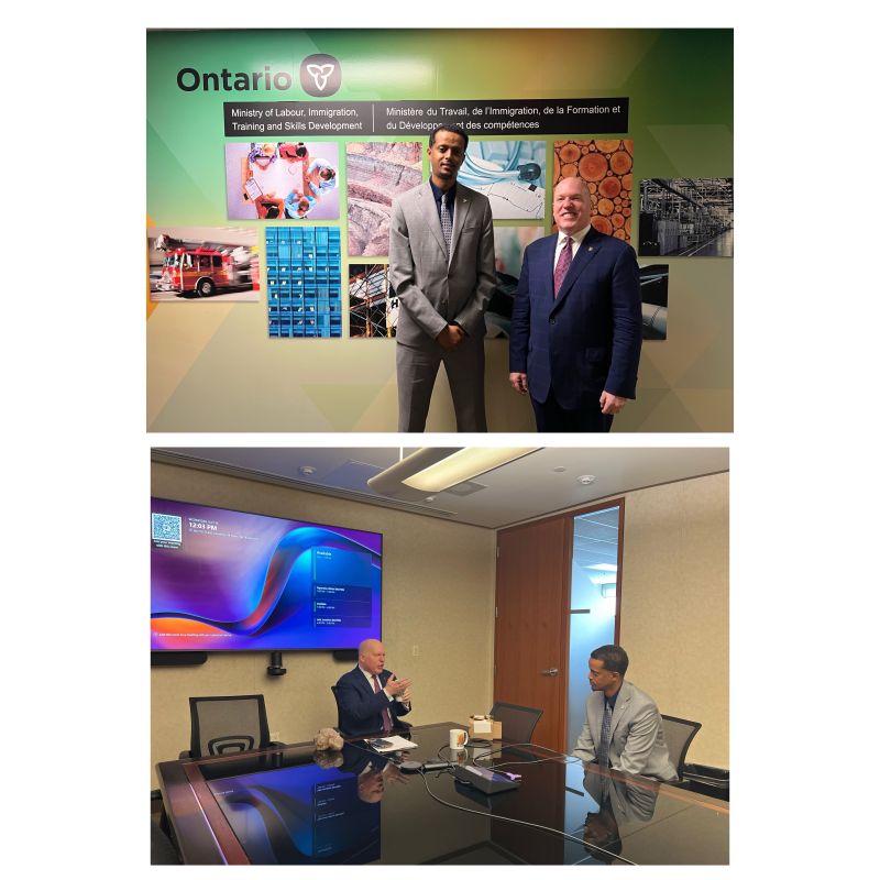 Happy to meet with <a href="/MohamedFirinYSW/">Mohamed Firin</a>, MPP for York South-Weston and Parliamentary Assistant to Ontario's Minister of <a href="/ONTatwork/">Ontario At Work</a> . Great discussing all things #Ontario-#USA engagement. Eager to continue working with MPP Firin and produce more results for Ontario #OpenForBusiness