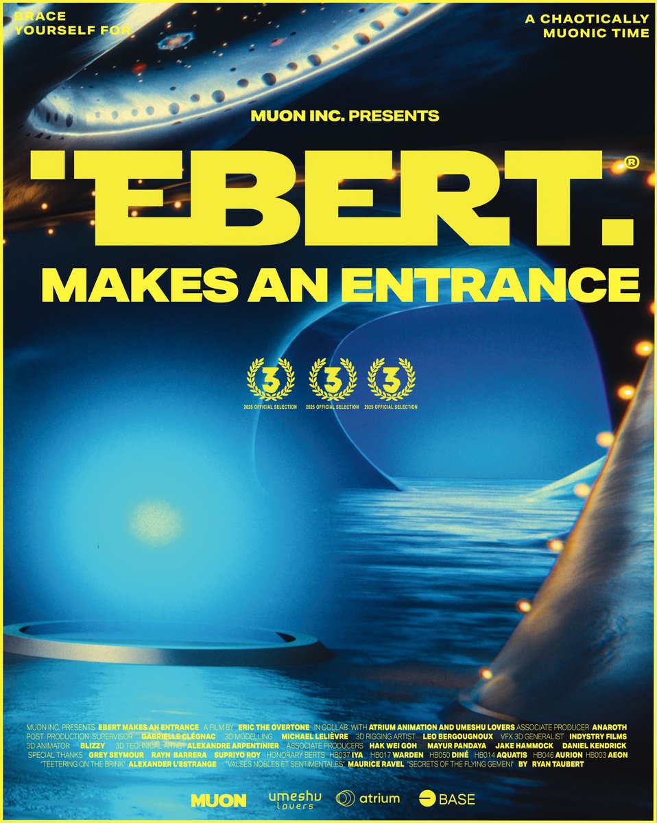 Ebert Makes An Entrance is headed to the <a href="/501cfilm3/">Film3 DAO | Film3 Festival</a> festival at <a href="/onchainsf/">Onchain Summit San Francisco</a> ⚡️

More info: film3fest.xyz