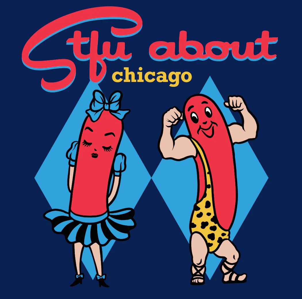 Harebrained- c2E2 #1383 (@harebrainedinc) on Twitter photo Chicago style dogs are the best- and none make it better than <a href="/Superdawg/">Superdawg Chicago🌭</a>
(From the STFU About Chicago series) Chicago style dogs are the best- and none make it better than <a href="/Superdawg/">Superdawg Chicago🌭</a>
(From the STFU About Chicago series)