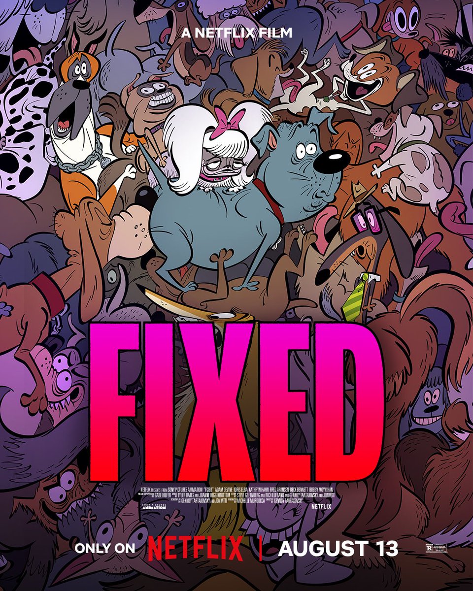 geekversez's tweet image. Pôster oficial de 'Fixed', nova animação de Genndy Tartakovsky.
Chega à Netflix em 13 de agosto.