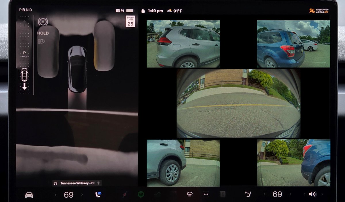 Project_RCC's tweet image. We have the cameras....
They should be able to be viewed WHILE driving!
Currently you can only access full FoV rear cam and B pillars via Sentry Mode and Camera Preview WHILE parked, even though they could help at some point probably on every drive.