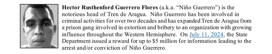 AliBradleyTV's tweet image. #BREAKING The U.S. Treasury just dropped the hammer on one of the most violent and dangerous gangs in the Western Hemisphere — Tren de Aragua #TdA—Their top leader and five of his key lieutenants have been officially sanctioned.

Today’s Treasury action freezes all U.S.-linked…