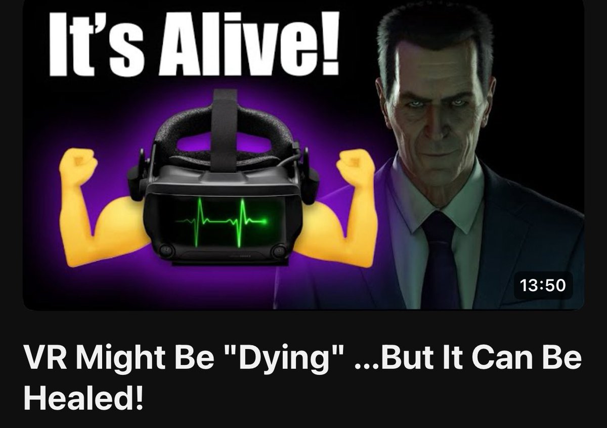 MOBeastGaming (@mobeastgaming) on Twitter photo VR Might Be "Dying" ...But It Can Be Healed!
A continuation of <a href="/BeardoBenjoYT/">Beardo Benjo</a> ‘s conversation.
Not a hate/drama video
youtu.be/gSgyZWtg4RA?si… VR Might Be "Dying" ...But It Can Be Healed!
A continuation of <a href="/BeardoBenjoYT/">Beardo Benjo</a> ‘s conversation.
Not a hate/drama video
youtu.be/gSgyZWtg4RA?si…
