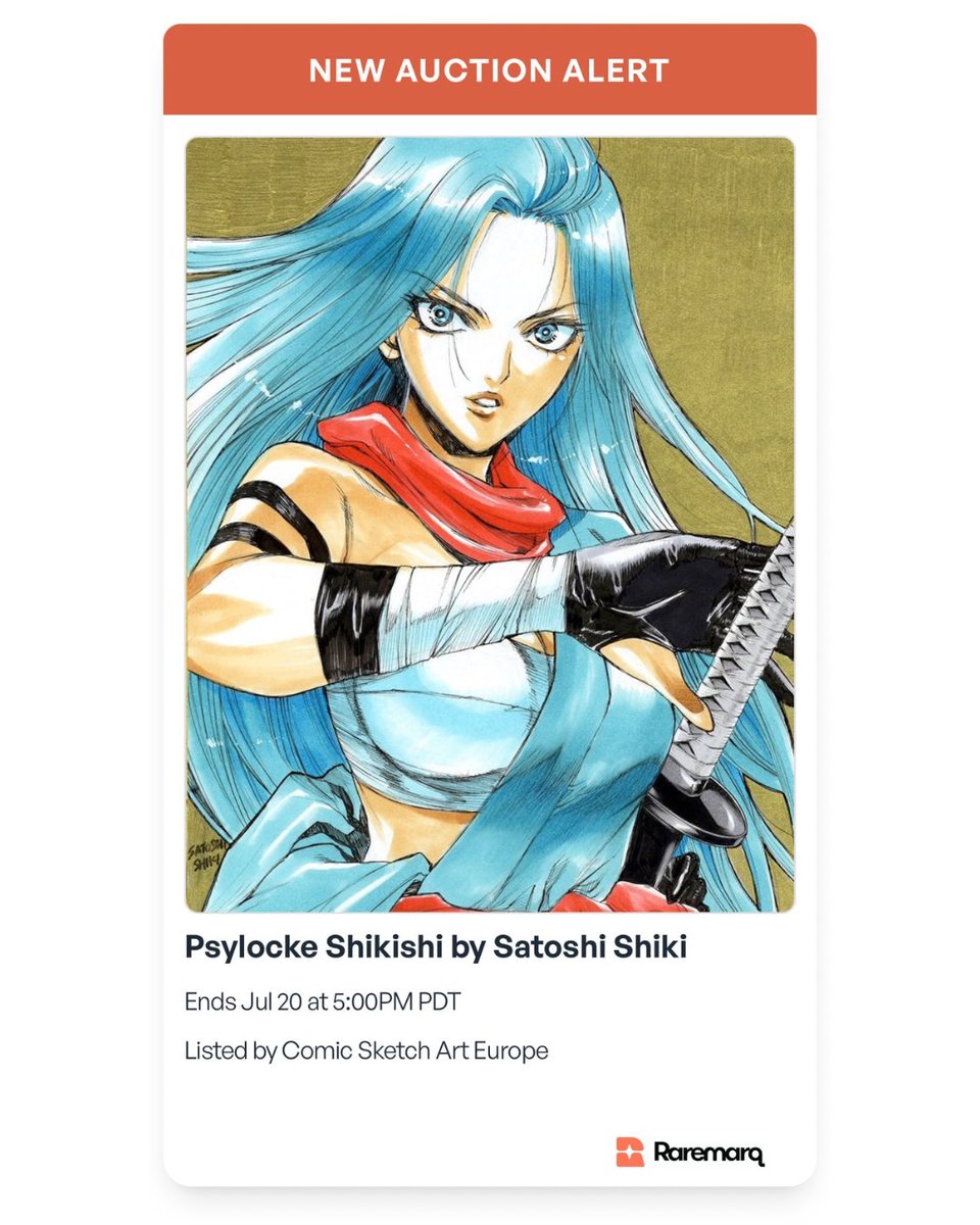 raremarq's tweet image. Today we’re sharing an unmissable piece up for auction from @csa_eu! An original, amazing Psylocke shikishi by @shikisatoshi!
This auction ends July 20, 2025 at 5pm PDT - Don’t miss you chance to bid!
raremarq.com/auctions/psylo…
#psylocke #xmen #marvelcomics #shikishi