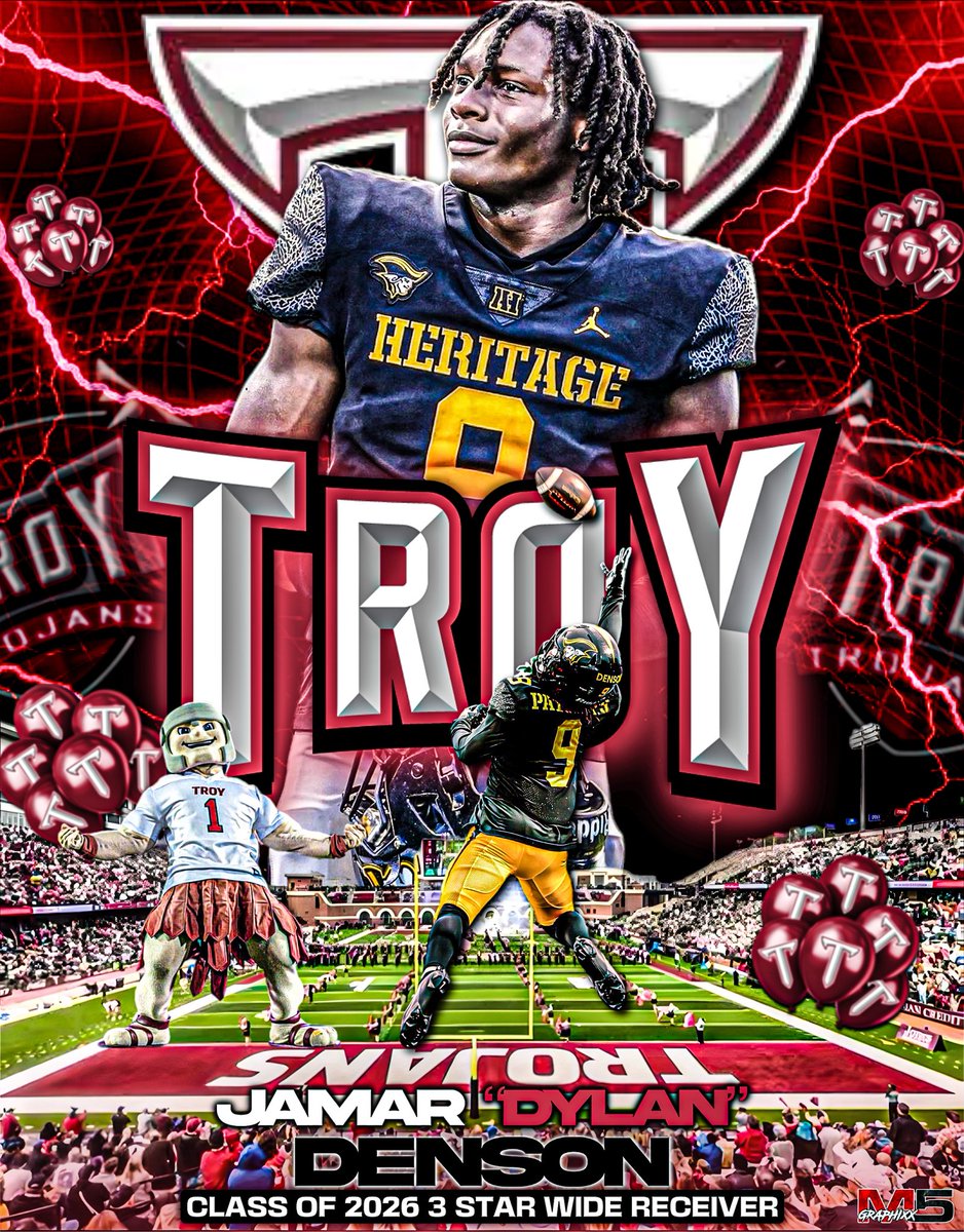 Jamar “Dylan”Denson (@jdenson_9) on Twitter photo Thank you for believing in me <a href="/CoachBanks2008/">Gary Banks</a> <a href="/DrewCasa_/">Drew Casa</a> <a href="/KenSignoretti/">Ken Signoretti</a> <a href="/CoachSeanReagan/">Coach Sean Reagan</a> <a href="/joe_discher/">Joe Discher</a> <a href="/GeradParker1/">Gerad Parker</a> and to the Troy family.
<a href="/troy_report/">TroyReport</a> <a href="/TroyTrojansFB/">Troy Trojans Football 8x⚔️</a> <a href="/TroyTrojansFB/">Troy Trojans Football 8x⚔️</a> <a href="/network_trojans/">Trojan Sports Network</a> <a href="/ChalupaBatmaan/">CB</a> <a href="/CB_RecruitingFB/">Chalupa Batman Recruiting</a> <a href="/JohnGarcia_Jr/">John Garcia, Jr.</a> <a href="/305Sportss/">305 Sports</a> <a href="/On3sports/">On3</a> Thank you for believing in me <a href="/CoachBanks2008/">Gary Banks</a> <a href="/DrewCasa_/">Drew Casa</a> <a href="/KenSignoretti/">Ken Signoretti</a> <a href="/CoachSeanReagan/">Coach Sean Reagan</a> <a href="/joe_discher/">Joe Discher</a> <a href="/GeradParker1/">Gerad Parker</a> and to the Troy family.
<a href="/troy_report/">TroyReport</a> <a href="/TroyTrojansFB/">Troy Trojans Football 8x⚔️</a> <a href="/TroyTrojansFB/">Troy Trojans Football 8x⚔️</a> <a href="/network_trojans/">Trojan Sports Network</a> <a href="/ChalupaBatmaan/">CB</a> <a href="/CB_RecruitingFB/">Chalupa Batman Recruiting</a> <a href="/JohnGarcia_Jr/">John Garcia, Jr.</a> <a href="/305Sportss/">305 Sports</a> <a href="/On3sports/">On3</a>