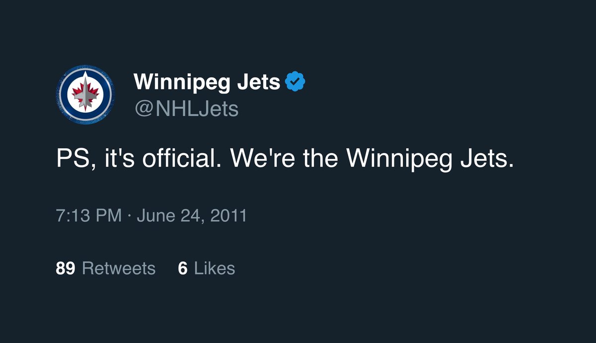 Winnipeg Jets tweet media