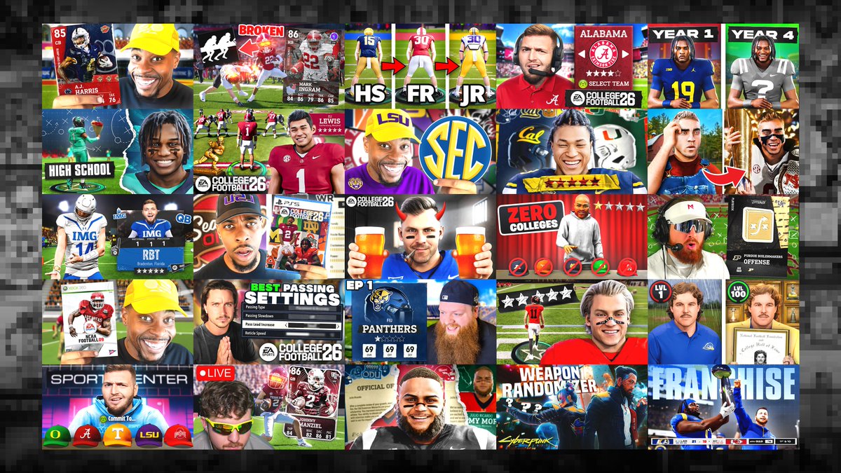 ChaseDel's tweet image. little bit of work from the last few weeks for CFB 26, tap in. 🤠 comms open for now.