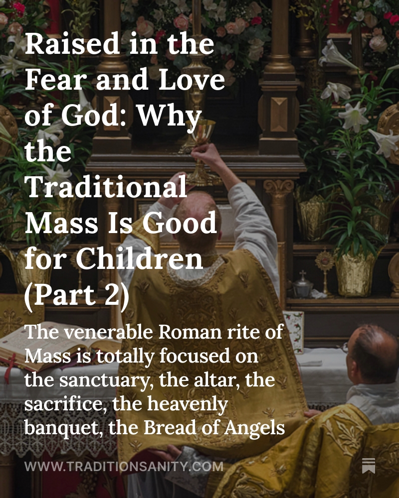 DrKwasniewski's tweet image. Today at Tradition & Sanity, I continue my discussion of why the TLM is important for children in particular. What do they (and we) learn from it?
We learn that the Mass is a solemn, serious business.
We learn that Christ is the source of our unity and community.
We learn that…