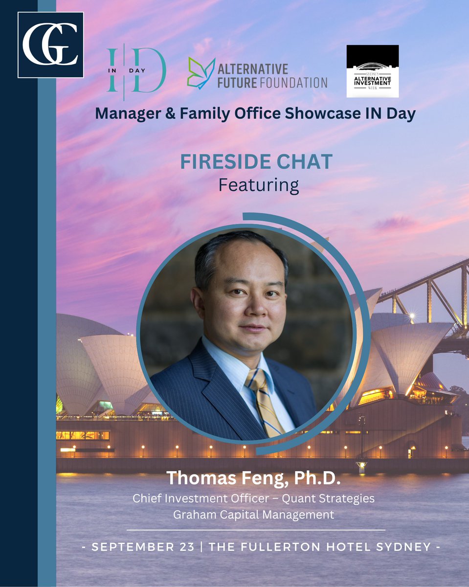 Thomas Feng, Ph.D., CIO – Quantitative Strategies, will deliver a keynote fireside chat at the Manager &amp; Family Office Showcase IN Day. He will discuss the evolution of systematic investing, the role of data science, and the outlook for global macro. sydaltsweek.com.au/inday
