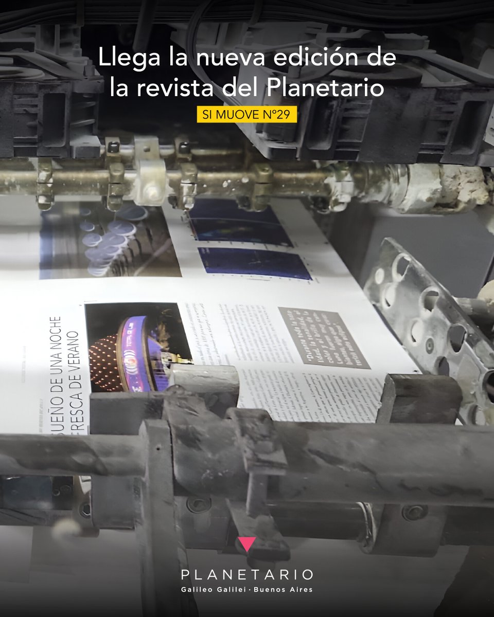 La edición N° 29 de Si Muove, nuestra revista gratuita de divulgación científica 📖🔭, está a punto de salir de la imprenta 🖨️ y muy pronto la tendremos en el Planetario 🌌✨.

Mientras, podés leer todas las ediciones anteriores en nuestra web 💻📚