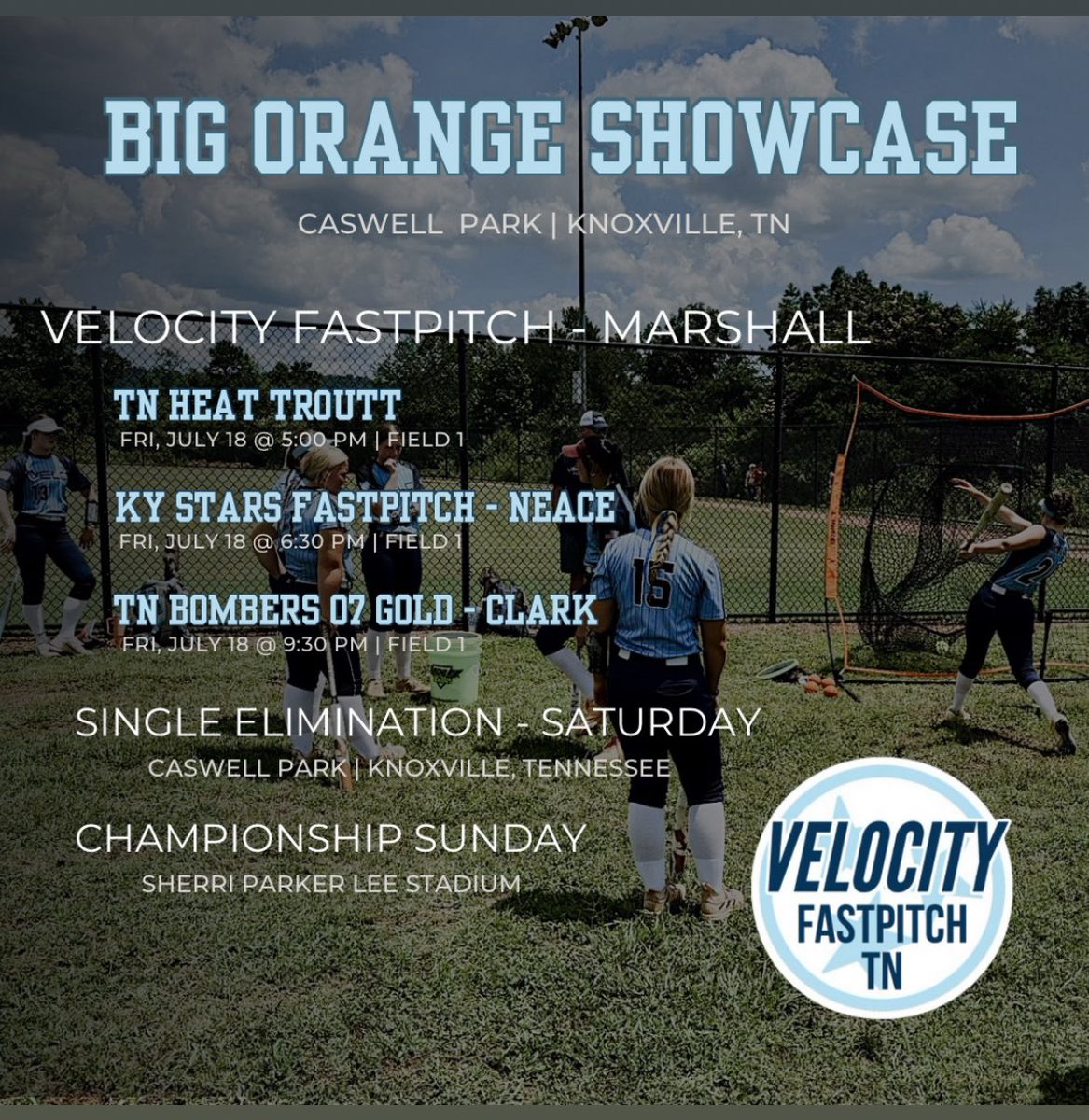 Back at it this weekend in Knoxville for the Big Orange Showcase with my Velo girls. So excited!! <a href="/LMU_Softball/">LMU Softball</a> <a href="/MilliganBuffsSB/">Milligan University Softball</a> <a href="/TusculumSB/">Tusculum Softball</a> <a href="/BURamsSoftball/">Bluefield University Softball</a> <a href="/KingU_Softball/">King University Softball</a> <a href="/mmike693_mike/">Mike Marshall (Pitching Instructor)</a> <a href="/shannonmowell/">Shannon</a> <a href="/Velofastpitch/">Velocity Fastpitch</a> <a href="/gatorjack72/">Girls In The Game</a>