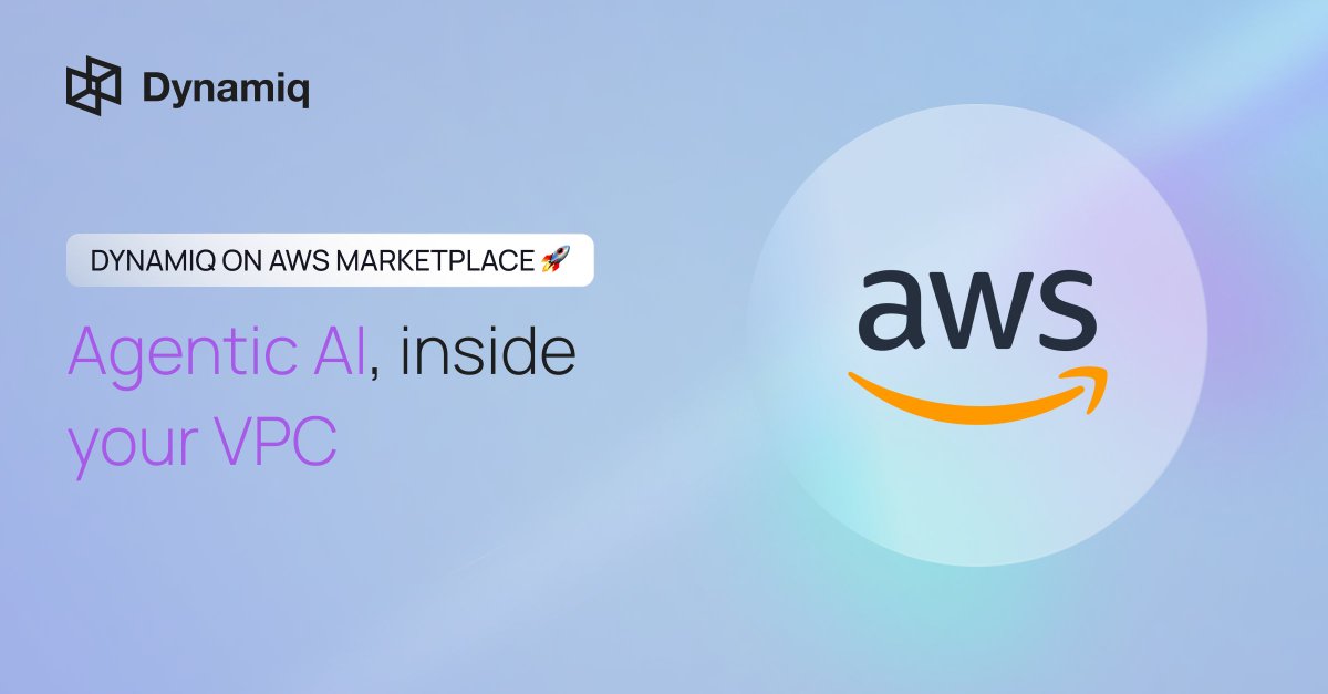 Deploy Dynamiq in your Amazon Web Services (AWS) private VPC for full data control, compliance, and security. Run agentic AI workflows where your data lives, ensuring privacy and enterprise-grade governance 🛡️

🔗 Get Started: partners.amazonaws.com/partners/0018W…