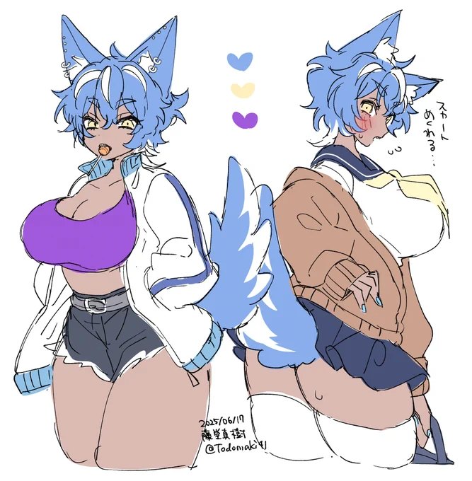 ツイリエル様初めまして、イラストレーターの藤堂真樹と申します。 大きい胸を描くことが好きなのとツイリエル様の低身長巨乳の属性が個人的に好みに刺さり、リプを送らせていただきました! もし絵柄が好みに合いましたら是非ご依頼ください よろしくお願いいたします!