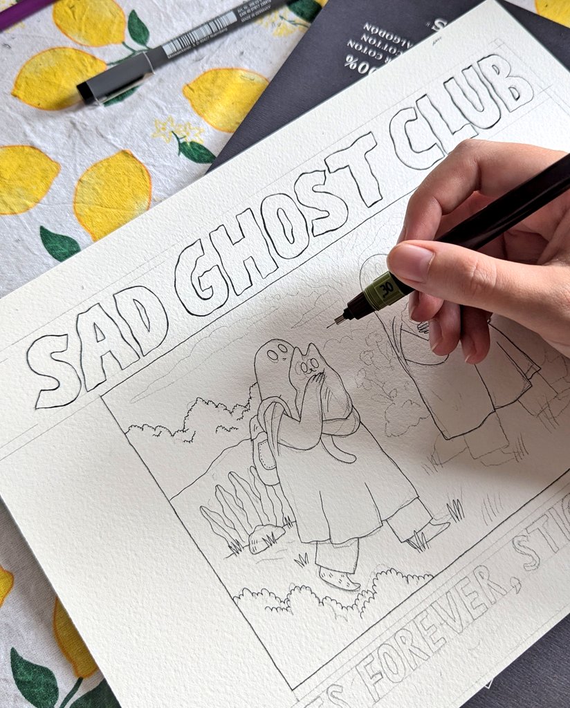 thesadghostclub's tweet image. Oh no I remembered how good fineliners are and now I'm obsessed again