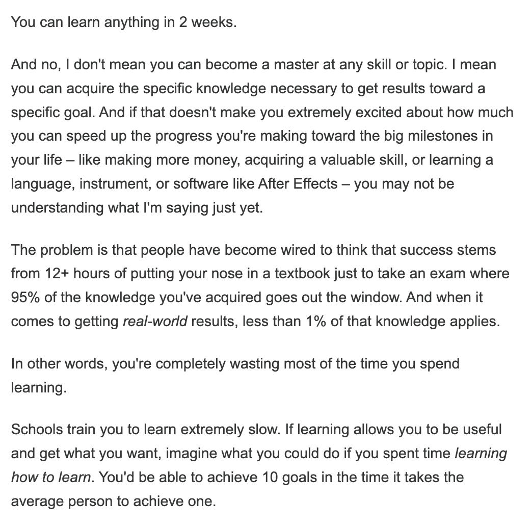 rexan_wong's tweet image. - you can learn anything in two weeks
- ai is here to help you
- turn that skill into a service
- get a ton of people to know about your service
(send a sh*t ton of cold emails or create viral content online to get eyeballs)
> make your skill print $$$ for you like an ATM…