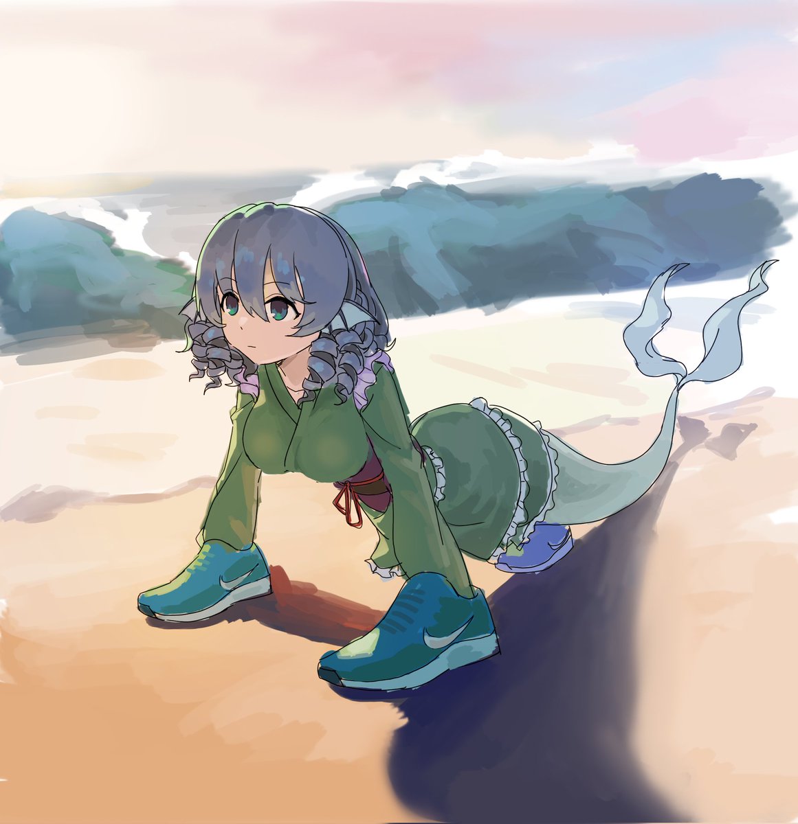 BigYorange's tweet image. #東方Project #わかさぎ姫 #Wakasagihime #TouhouProject #Fanart #Brainrot