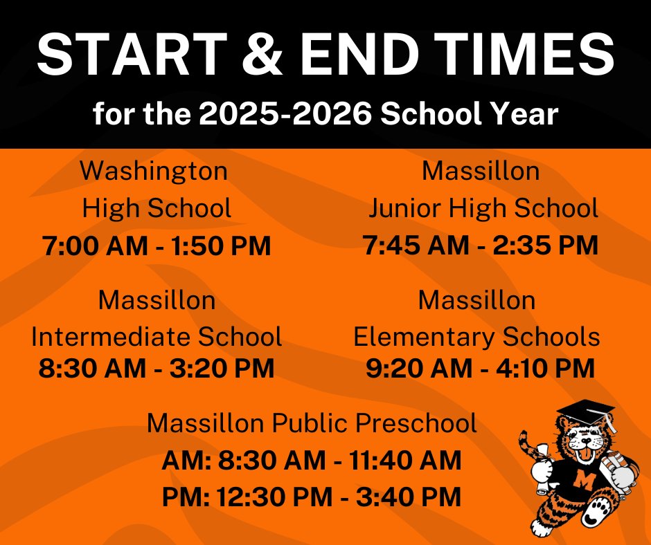 Reminder: With the opening of our two brand-new elementary schools this fall, all school start and end times have been adjusted slightly for the 2025-2026 school year. These changes will help us improve transportation efficiency and better serve our students and families!📣