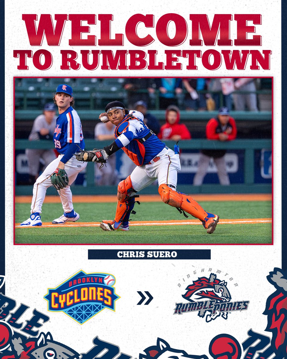 Binghamton Rumble Ponies (@rumbleponiesbb) on Twitter photo The Rumble Ponies welcome Catcher Chris Suero ๐
๐ x #NeedForSteed x <a href="/MetsPlayerDev/">Mets Player Development</a> The Rumble Ponies welcome Catcher Chris Suero ๐
๐ x #NeedForSteed x <a href="/MetsPlayerDev/">Mets Player Development</a>