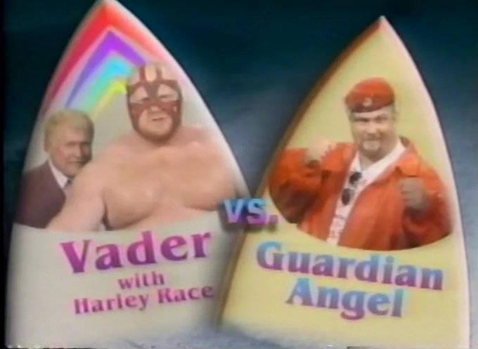 wrestle_hist's tweet photo. 7/17/1994
Vader defeated The Guardian Angel by disqualification at Bash at the Beach from the Orlando Arena in Orlando, Florida.
#WCW #BashAtTheBeach #Vader #BigVanVader #ItsVaderTime #TheMastodon #TheGuardianAngel #ThBigBossMan #BigBubbaRogers #RayTraylor https://t.co/mQNX6KgXRg