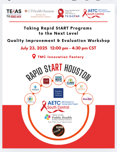 HoustonAETC's tweet image. This week! Let's advance Rapid StART in Houston.
We will meet our partners!
Updated time: 1200 - 430 pm CST.