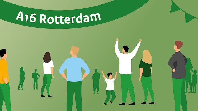 In oktober nemen we de A16 Rotterdam in gebruik. Maar voordat de snelweg opengaat, houden we op zaterdag 27 september het Openingsfestival A16 Rotterdam. Verwacht bijzondere optredens, feestelijke workshops en zelfs een wandelmuseum! Meld je nu aan 👉 event.congresbureau.nl/openingA16Rott…
