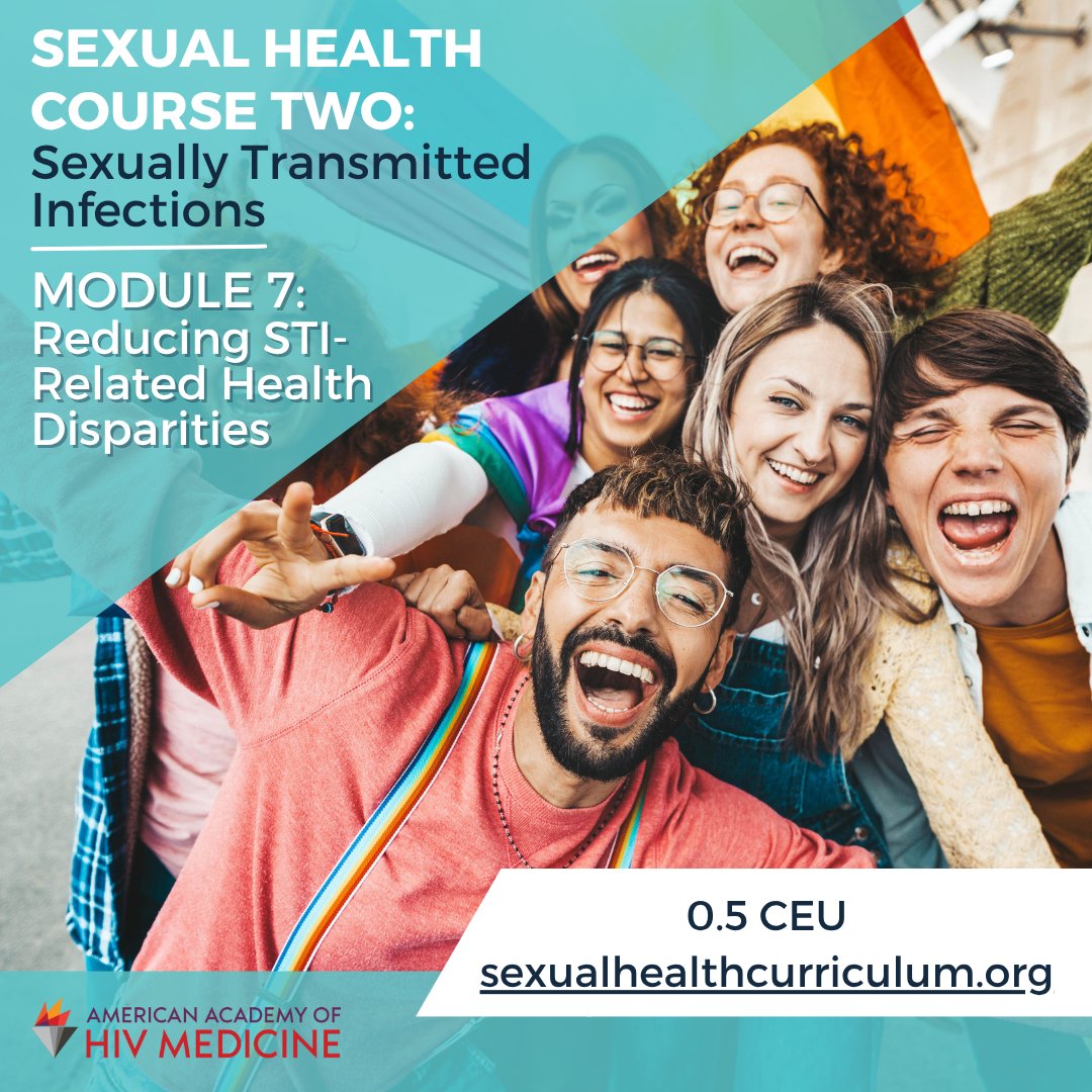 aahivmcomm's tweet image. Now Available: #SexualHealth Course Two – Complete Module 7 to learn how to apply patient-centered strategies to reduce #stigma and improve care in marginalized communities.
Start learning today: 🖥 conta.cc/4fbcQa5
#CME #STI #PublicHealth #HealthDisparities