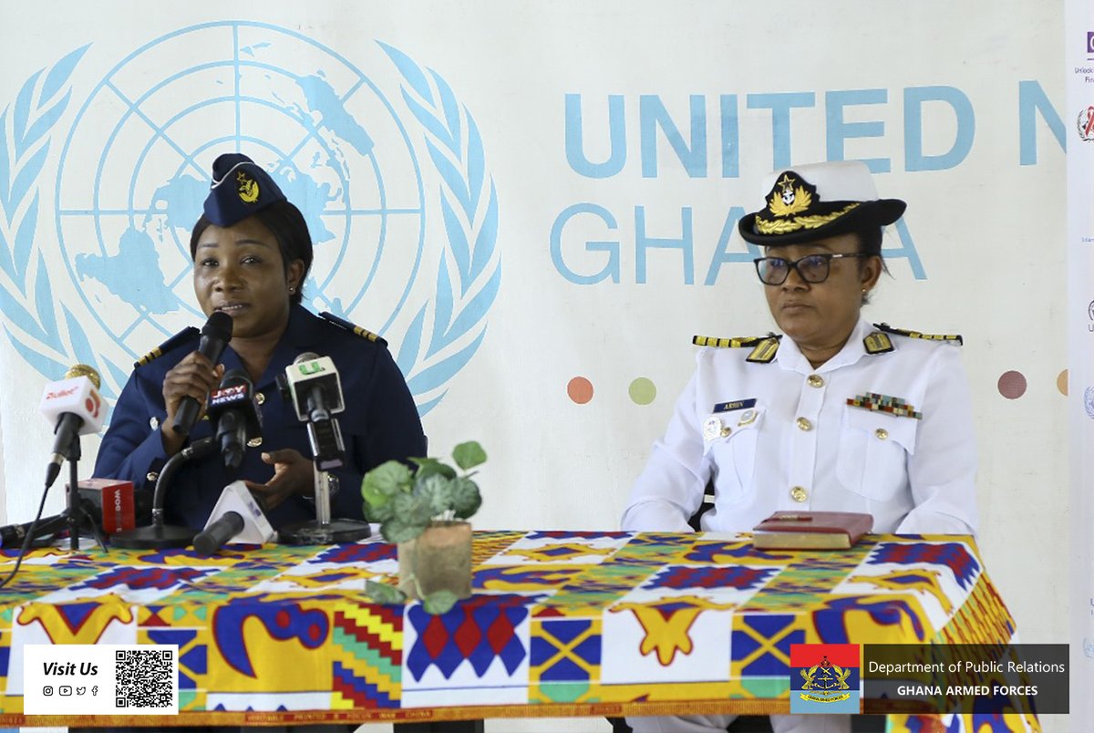 GhArmedForces's tweet image. The United Nations Information Centre, Accra has organised a press briefing to outdoor the 2024 United Nations Military Gender Advocate Award Winner, Squadron Leader (Sqn Ldr) Sharon Mwinsote Syme of the Ghana Armed Forces.

gafonline.mil.gh/publication/ne…