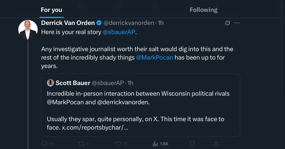 bvmaryp's tweet image. Remember when Dumb Derrick used smear tactics to try to sink Ron Kind?
Then Kind dropped out and Dumb Derrick never mentioned the massage parlor thing again.
When asked why Dumb Derrick said Kind was no longer running.
Old fuckers like Van Orden never learn.