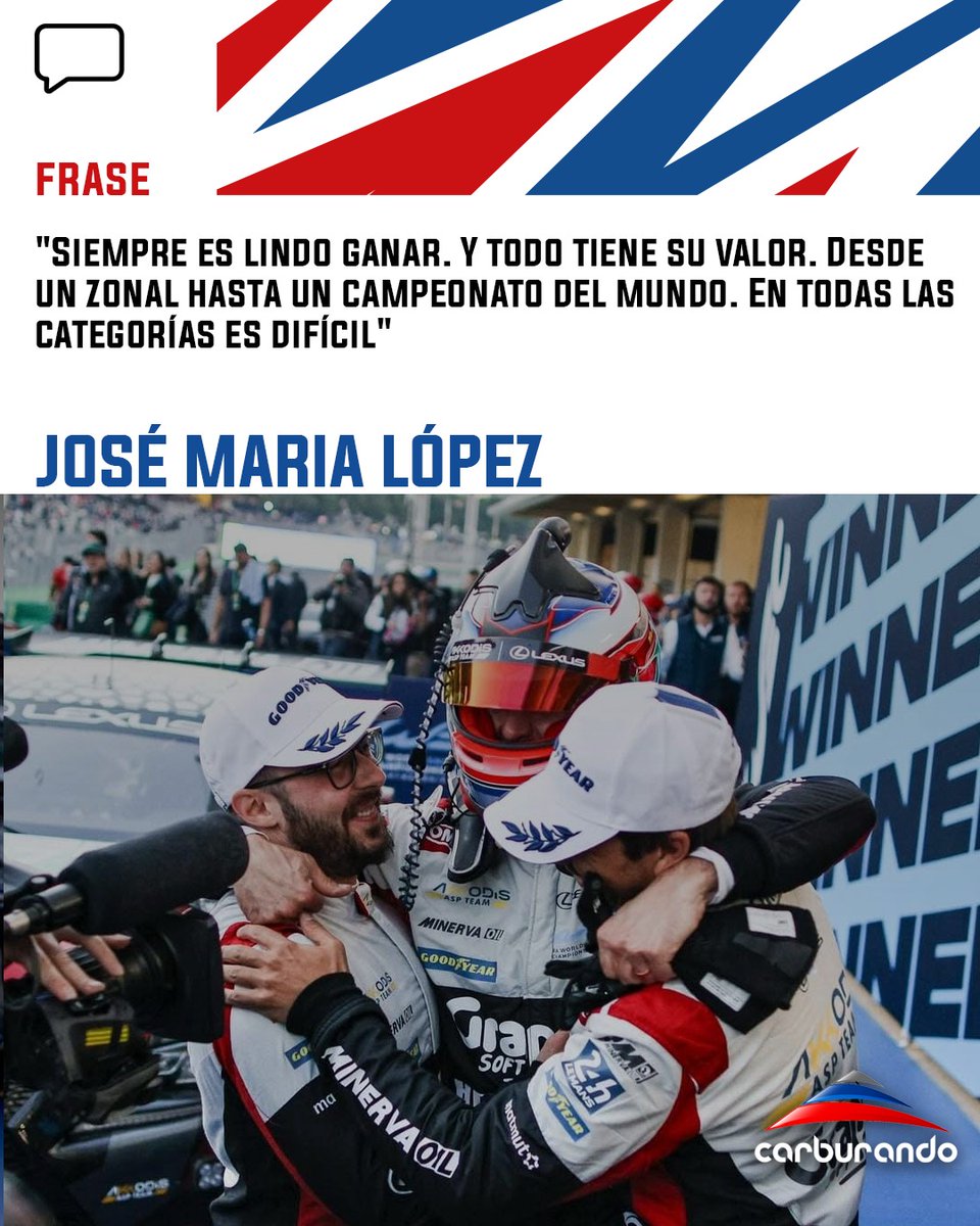 CarburandoTV's tweet image. 🥇🗣️ @pechito37 dialogó con #CarburandoRadio luego del triunfo en las 6 horas de San Pablo del @FIAWEC. 

#WEC #PechitoLopez