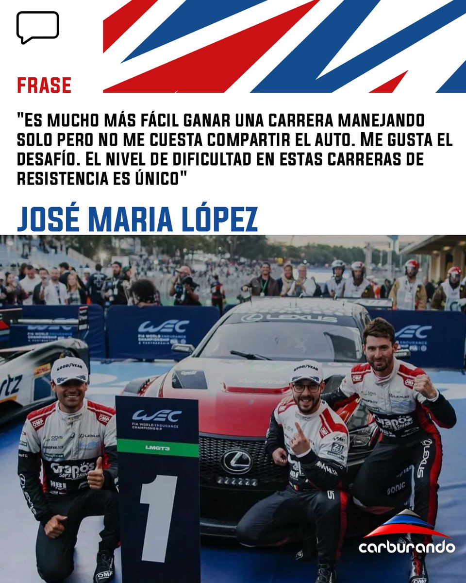CarburandoTV's tweet image. 🥇🗣️ @pechito37 dialogó con #CarburandoRadio luego del triunfo en las 6 horas de San Pablo del @FIAWEC. 

#WEC #PechitoLopez