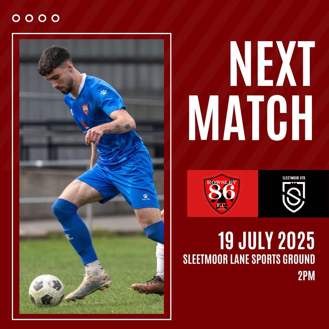 ⚽𝗣𝗿𝗲-𝗦𝗲𝗮𝘀𝗼𝗻 𝗖𝗼𝗻𝘁𝗶𝗻𝘂𝗲𝘀! ⚽

Next up is a trip to Sleetmoor United this Saturday as we continue our pre-season preparations. 💪

🆚 Sleetmoor United
🗓️ Saturday 19th July
⏰ 2pm
📍 Sleetmoor Lane Sports Ground

#86 ❤🖤❤🖤❤