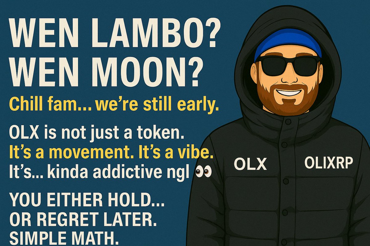 OLX (@olxonxrpl) on Twitter photo <a href="/First_Ledger/">First Ledger</a> XRP looks 🔥 — but $OLX is the real game-changer on XRPL.
Real utility. Real rewards. Built for traders.
👉 olixrp.xyz
x.com/OLXonXRPL/stat…
#OLX #XRP #CRYPTO #ALTCOINS <a href="/First_Ledger/">First Ledger</a> XRP looks 🔥 — but $OLX is the real game-changer on XRPL.
Real utility. Real rewards. Built for traders.
👉 olixrp.xyz
x.com/OLXonXRPL/stat…
#OLX #XRP #CRYPTO #ALTCOINS