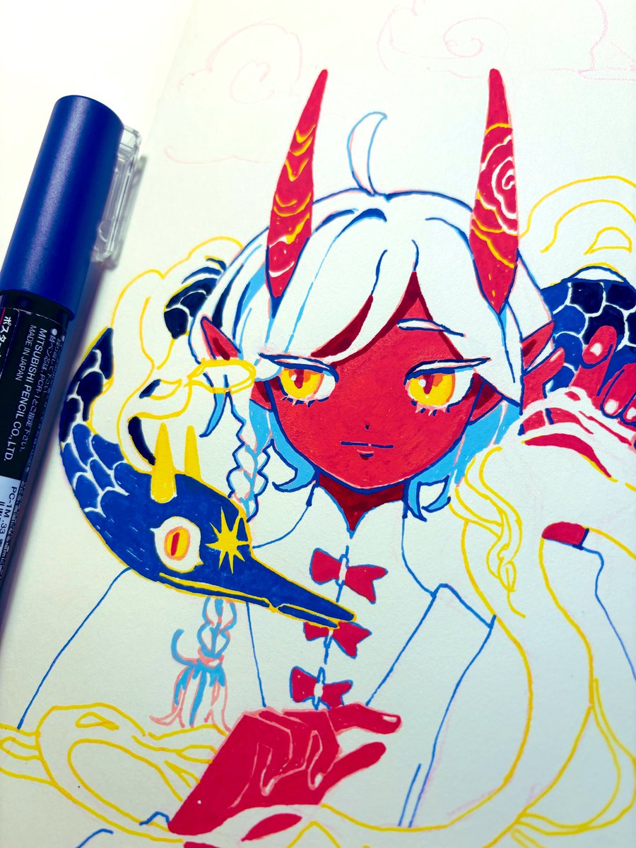 maruti_bitamin's tweet image. posca process ✨