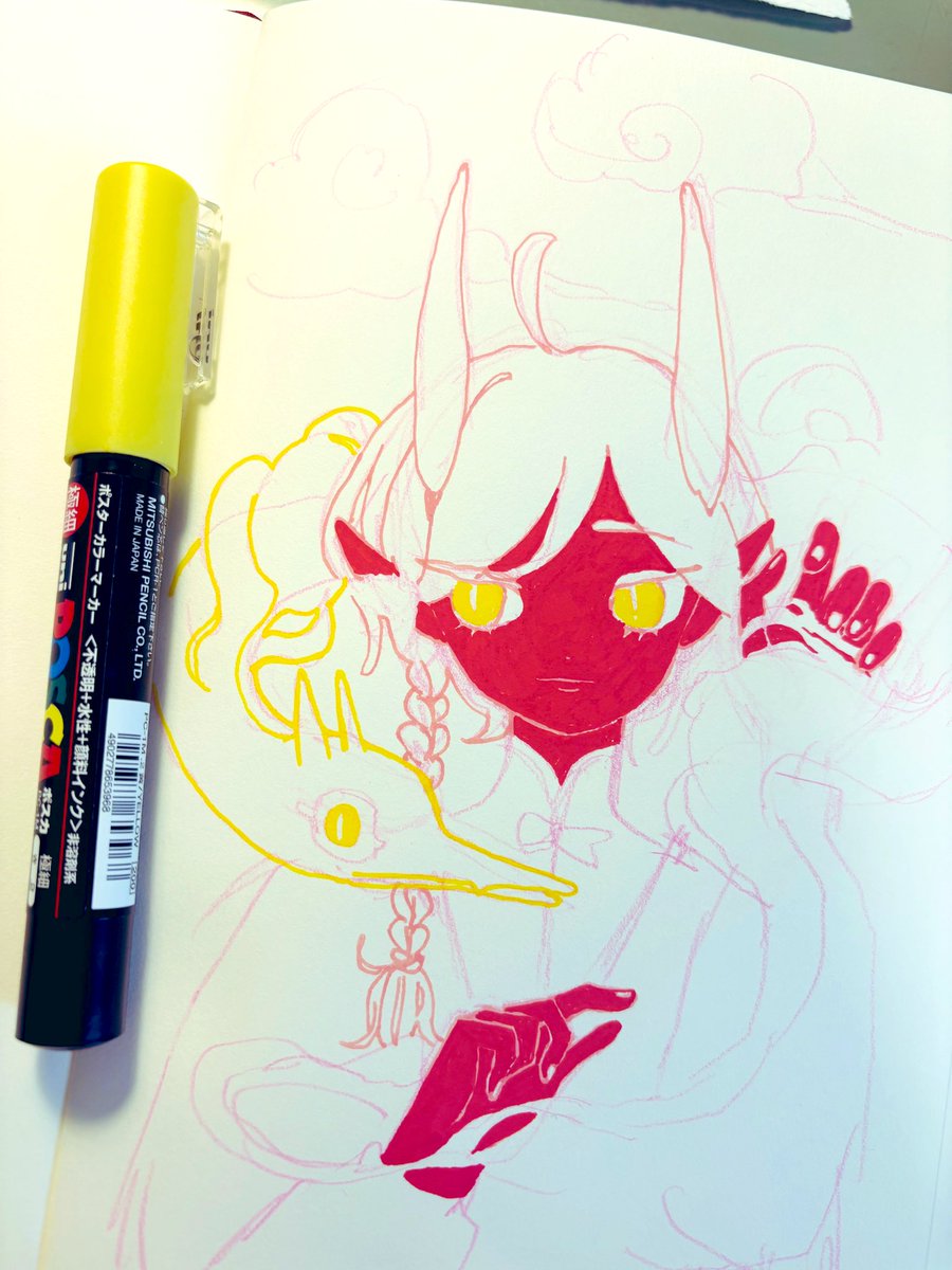 maruti_bitamin's tweet image. posca process ✨