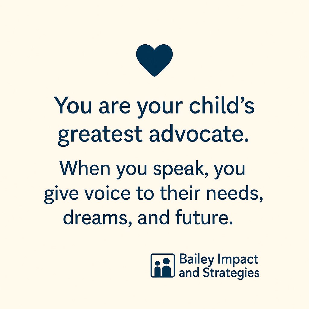 Bailey Impact and Strategies Social Media (@biassocial25) on Twitter photo Back to school means new goals, new challenges — and the same powerful voice behind every child. 💪🏽💙
You are their greatest advocate.
#BaileyImpact #BackToSchool #EmpoweredFamilies #SpecialEducationAdvocacy #ParentVoice
baileyimpactstrat.org Back to school means new goals, new challenges — and the same powerful voice behind every child. 💪🏽💙
You are their greatest advocate.
#BaileyImpact #BackToSchool #EmpoweredFamilies #SpecialEducationAdvocacy #ParentVoice
baileyimpactstrat.org