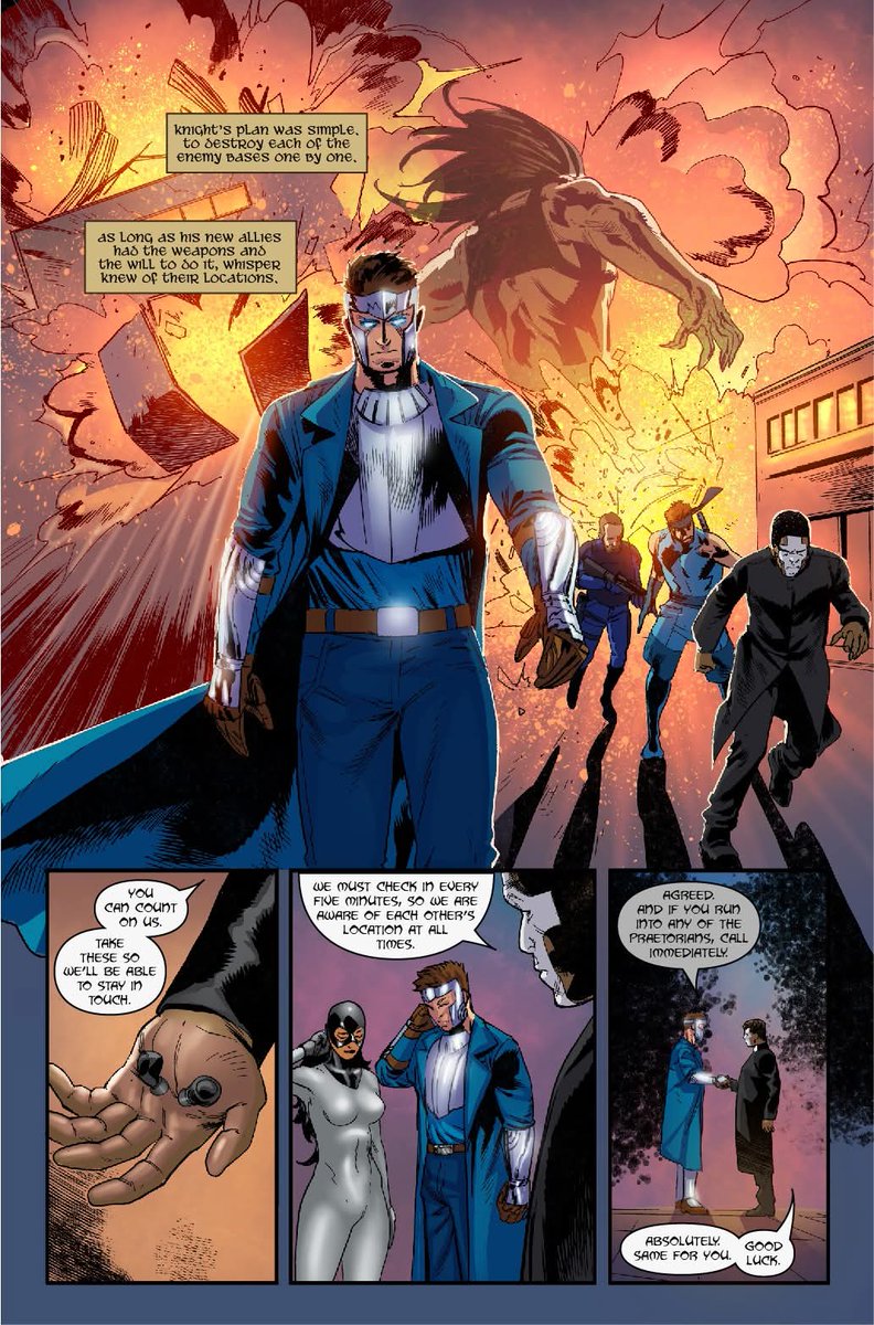g_mart8's tweet image. Knight issue #7: Crossfire goes live tonight. We'll be doing a live launch party discussing the comic and perhaps something else that may arise. Fantasy themed superhero comic packed with action, thrills & magic.
#indiecomics
More previews here: kickstarter.com/projects/philb…