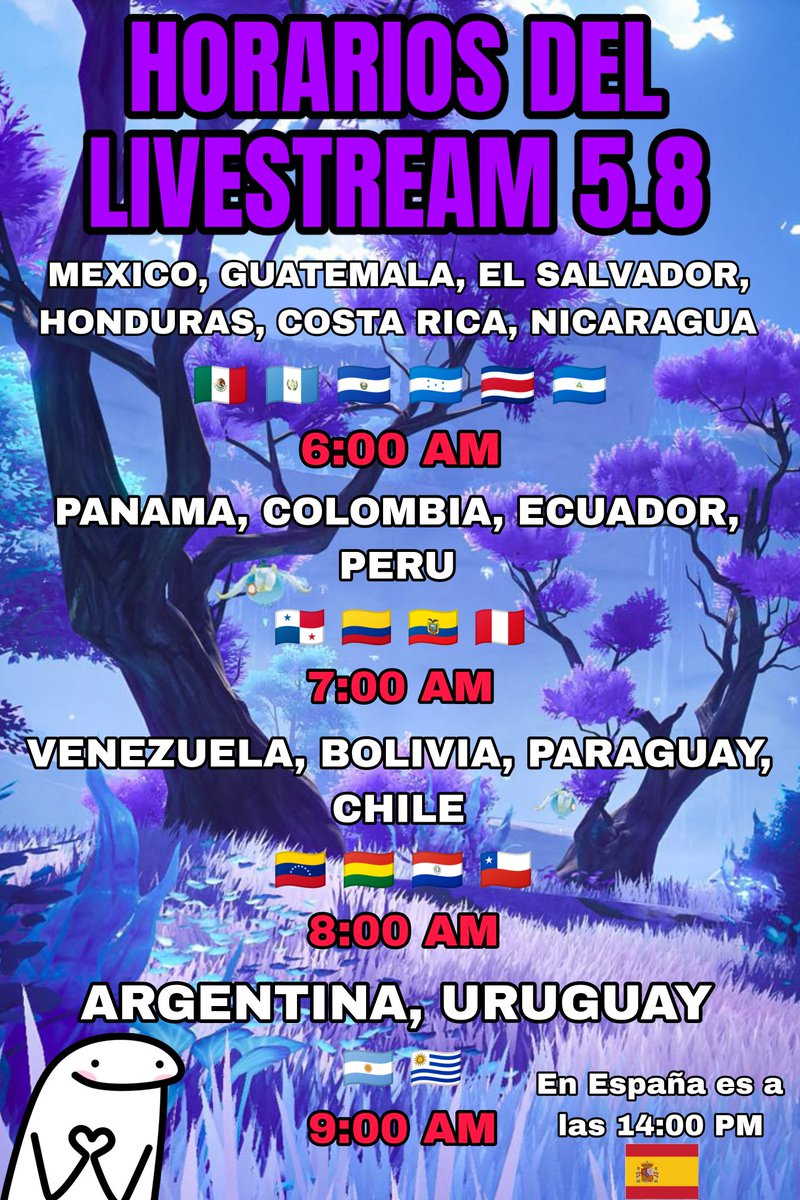 Kiros_wp's tweet image. HORARIOS del Livestream de Genshin Impact, dónde se vera que es lo que se vendrá en la siguiente actualización. 

#GenshinImpact