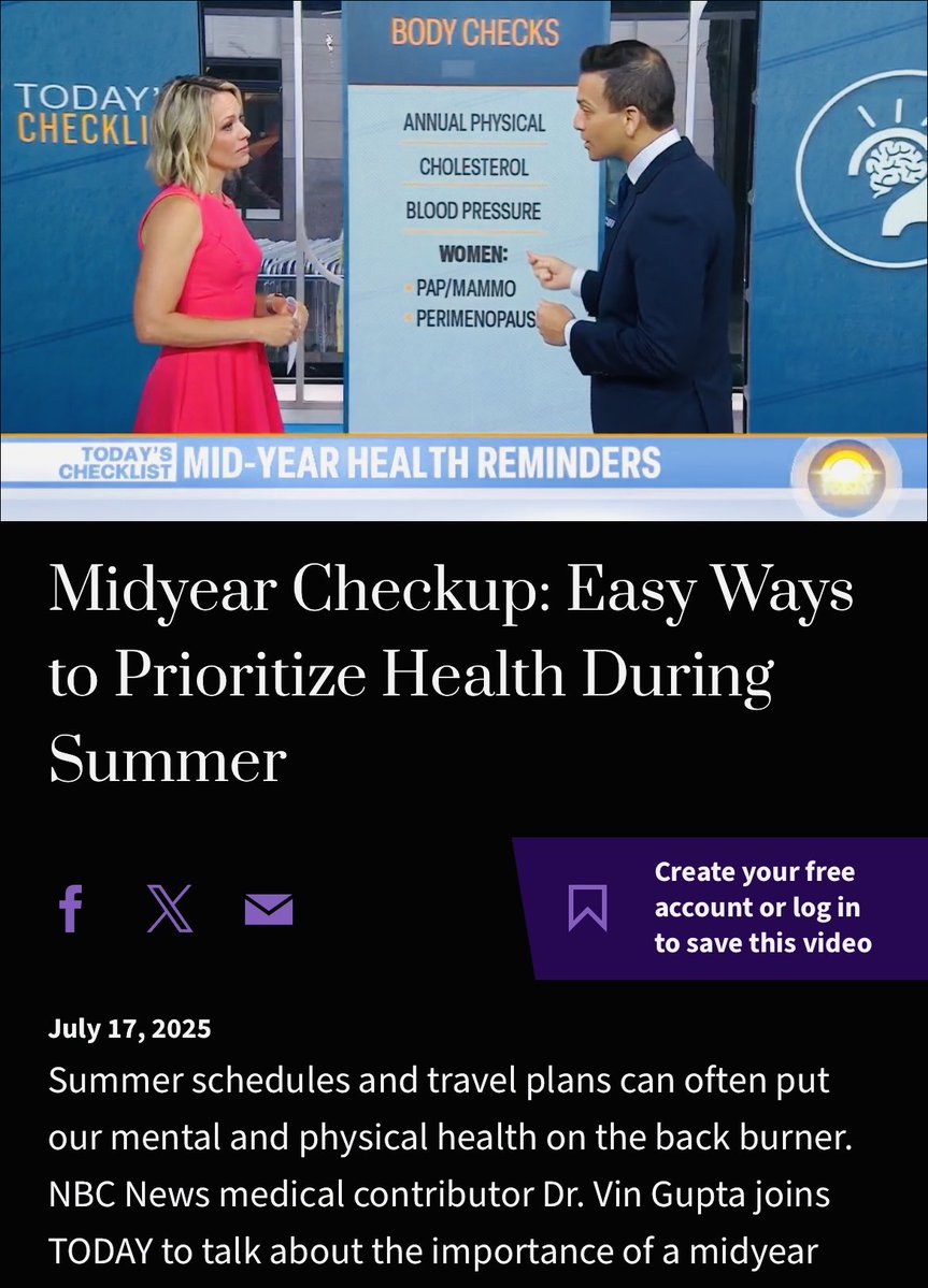 VinGuptaMD's tweet image. This morning, we spoke of the importance of basic primary care.
40% of Adults walk around with undiagnosed high cholesterol; 60 million have undiagnosed high blood pressure.
Control what you can, and get screened!
today.com/video/how-to-p…