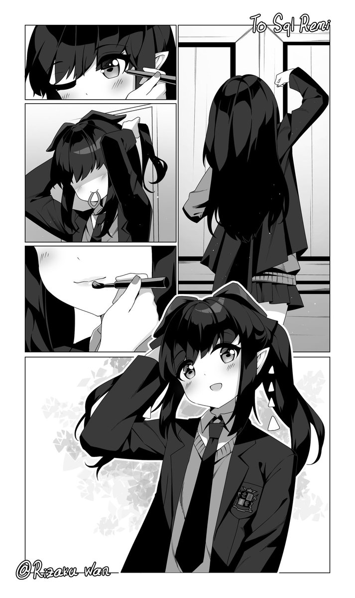 sqlremi17's tweet image. Preparation before the legendary Primal Rend into a wipe 😛

My first manga style commission by @RizakuWan , thx for ur hardwork 💛
#FF14 #ララフェル #commission #manga