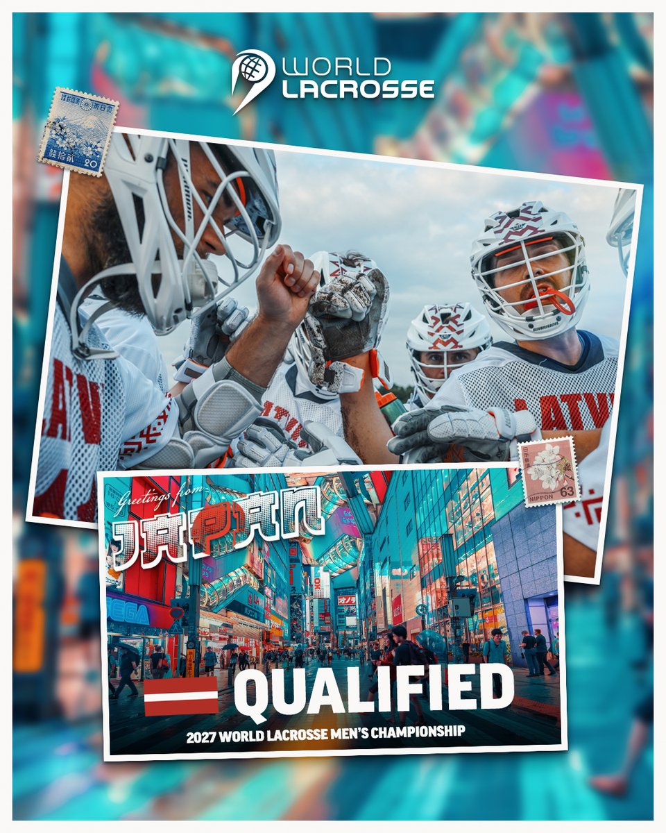 WorldLacrosse's tweet image. Pack your bags Latvia 🧳🇱🇻✈️🇯🇵
You're off to a fifth consecutive World Lacrosse Men’s Championship in 2027!
MORE: worldlacrosse.sport/article/latvia…
#EMLC25 x #WLMC27