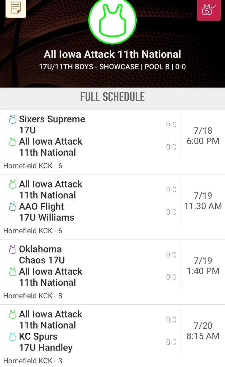 GiovannyQuiles's tweet image. My last AAU tournament schedule this weekend in Kansas City @RL_Hoops @HardwoodEvents @Attack_bball @CoachJoeQuiles