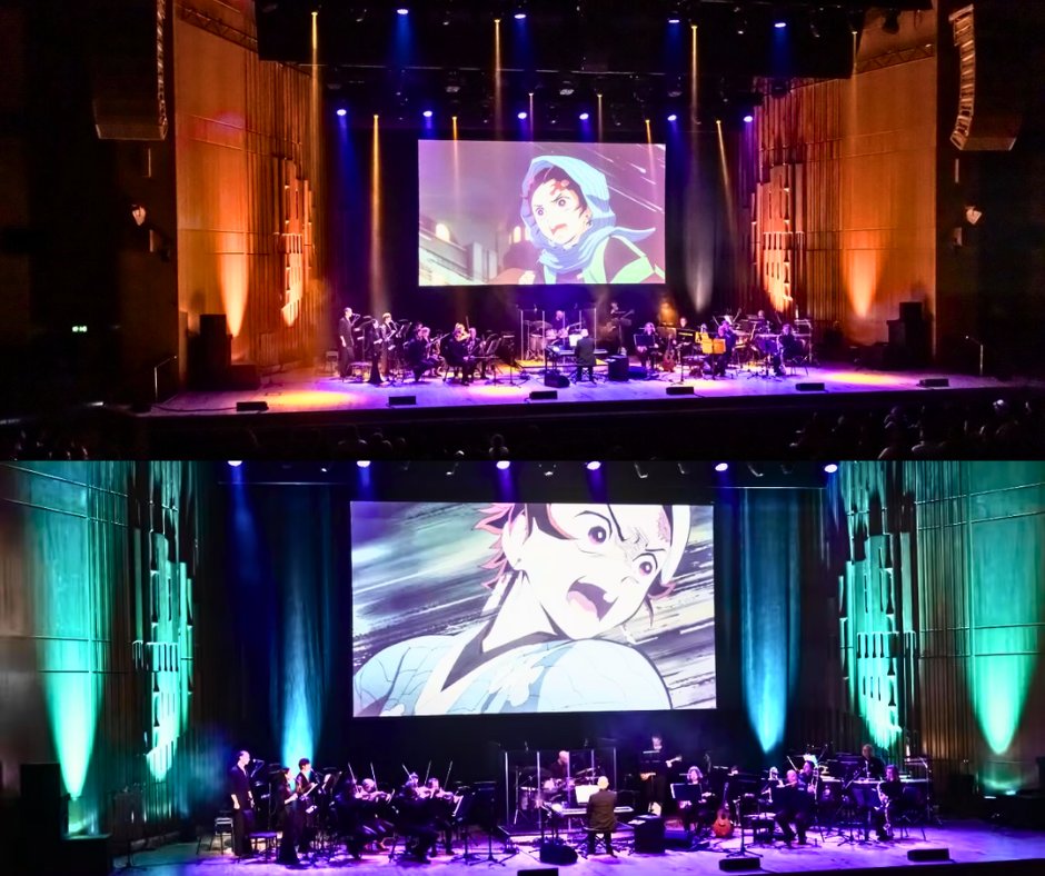 DelicatePro's tweet image. Demon Slayer: Kimetsu no Yaiba Sixth Anniversary Celebration at Anime Expo 2025 | Celebrating the music of the Tanjiro Kamado, Unwavering Resolve Arc performed live by an ensemble.

#AX2025 #DemonSlayer #ConventionProduction #LiveMusicProduction #ProductionPros