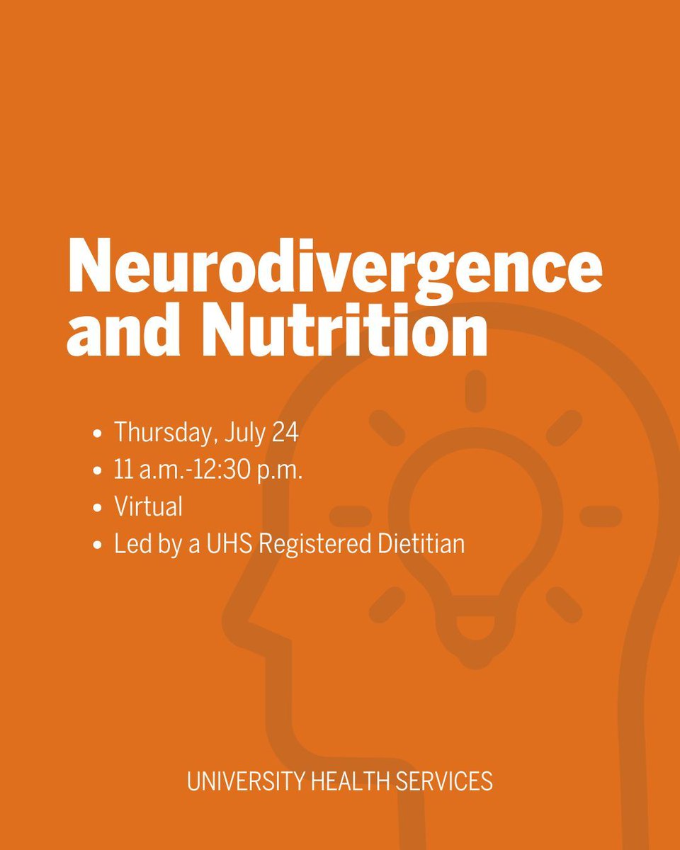 Healthyhorns's tweet image. Join Healthyhorns to explore the unique nutrition needs and challenges of neurodiverse individuals (ADHD, ASD, OCD, etc.) and learn practical steps and guidance to boost confidence and improve health.
📆 7/24
⏰ 11 a.m.-12:30 p.m.
👉 Virtual
More: buff.ly/g4QwRml