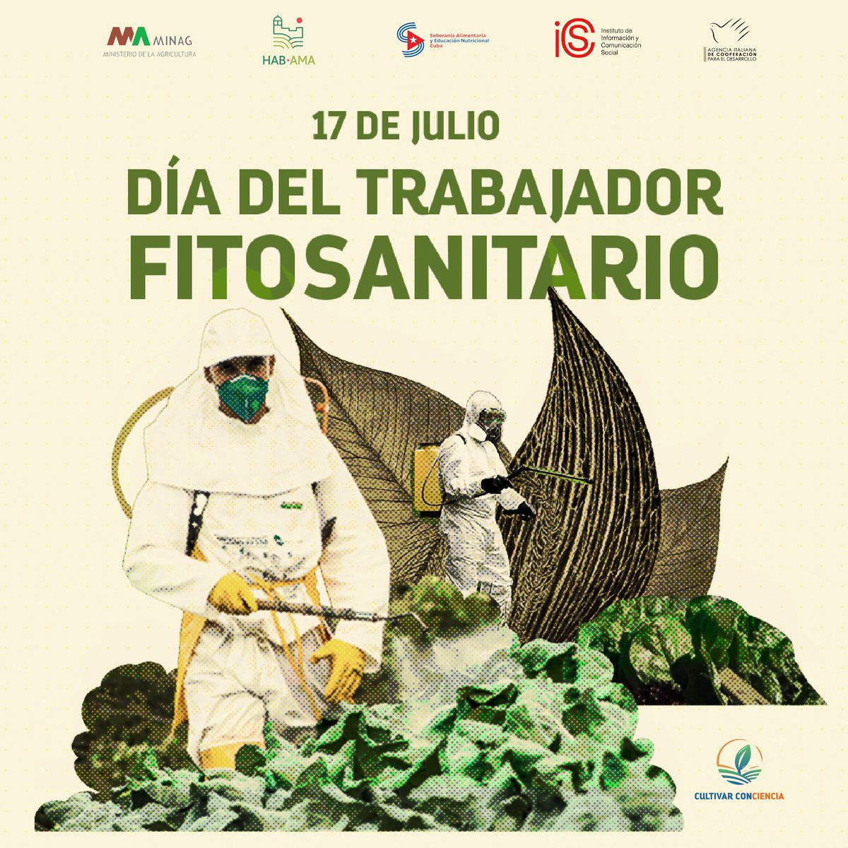 El trabajador fitosanitario desempeña un papel fundamental en la agricultura, con la responsabilidad de identificar, prevenir y controlar plagas y enfermedades. 
🔸Felicitamos a todos los profesionales que se dedican a la protección de cultivos y la seguridad alimentaria. 🌱👩🏽‍🌾