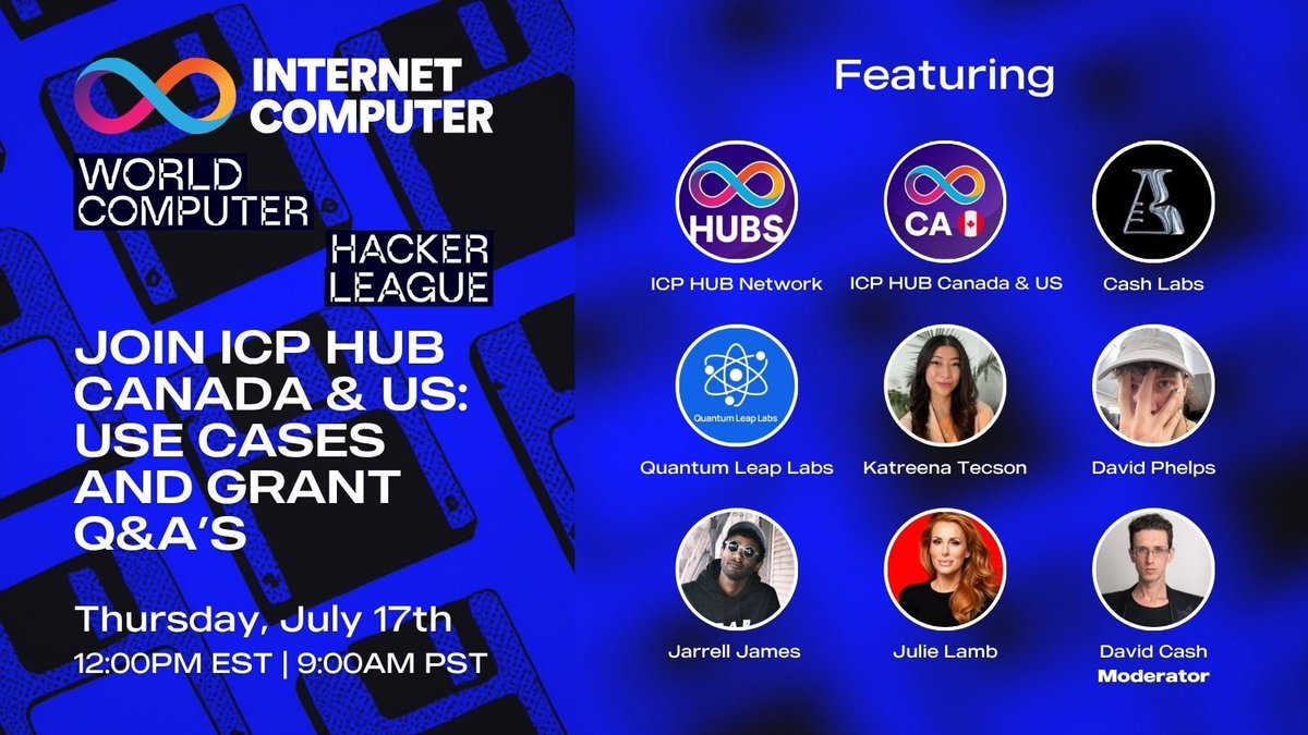 icphub_CA's tweet image. We are LIVE in 1 hour with @ICPHUBS @cashlabshq @quantumleaplab @BipQuantum @divine_economy @JulieLamb @katreenatecson and friends-
Join us: