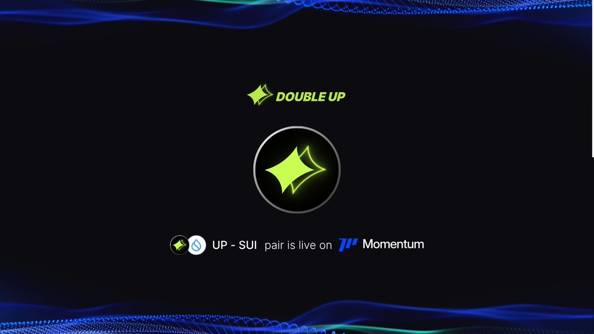 UP lands on Momentum 🎯

UP - SUI pair is live and ready!

Warm welcome to <a href="/doubleup_app/">DoubleUp</a> 💙

Provide liquidity now, stack your bricks 🧱⤵️
app.mmt.finance/liquidity?stat…