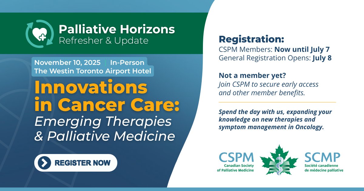 CSPM_SCMP's tweet image. Upcoming session you won't want to miss: Innovations in Cancer Care – Emerging Therapies & Palliative Medicine as cancer therapies evolve, so must our approach with #PalliativeCare. Join CSPM today! Register now through the CSPM member portal.
site.pheedloop.com/event/EVEOJXTW…
