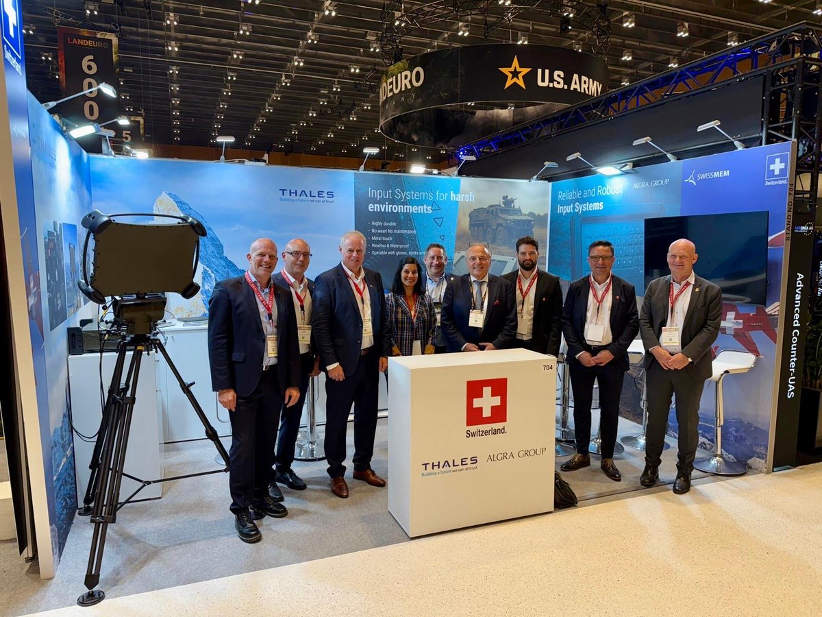 swissmem's tweet image. SWISS ASD an der ersten LANDEURO in Wiesbaden
Die neue europäische Rüstungsmesse der AUSA (Association of the US Army) bot eine hochkarätige Plattform für den Austausch mit Armeen und Rüstungsfirmen aus aller Welt.
➡ SWISS ASD war mit einem Schweizer Gemeinschaftsstand…